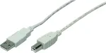 Logilink USB Kabel A -> B St/St 1.80m grau