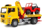 Bruder MAN TGA tow truck with all-terrain vehicle