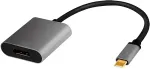 Logilink USB 3.2 Gen1 Type-C adapter, C/M to DP/F, 8K/60 Hz, alu, black/grey, 0.15 m