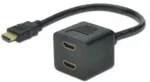 Digitus HDMI Y-Verteilerkabel, 0,2m, gold-schwarz