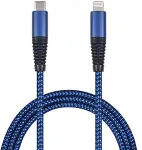 2GO USB Lade-/Datenkabel Type-C - Lightning Nylon 1m blau