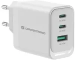 CONCEPTRONIC Ladeger&auml;t 3Port GaN 2xUSB-C/1xA 65WPD3.0/PPS ws