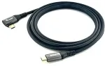 EQUIP Kabel USB-C2.0->C 90&deg; PD100W St/St 1.00m schwarz