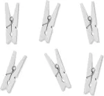 PartyDeco Dekoratiivsed l&otilde;ksud - valge puit, 3,5 cm, 20 tk