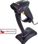VIRTUOS CCD reader HT-310A, long range, USB (keyboard/RS-232 emulation), stand, black