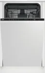 N&otilde;udepesumasin Beko Dishwasher | DIS46120 | Built-in | Width 45 cm | Number of place settings 11 | Number of programs 6 | Energy efficiency class E | Display | White
