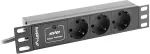 LANBERG 10" PDU-Steckdosenleiste 1U 3x Schuko 2m 16A sw