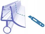 NO NAME Shower door gasket transparent 1000MM, for 6mm thick glass, ST0010006