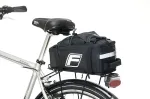 Fischer Fahhrad-Gep&auml;cktr&auml;gertasche 2in1, schwarz aus Polyamid, verstellbarer Schultergurt, auch als Ruck - 1 St&uuml;ck (86276)