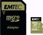 M&auml;lukaart Emtec mSD 256GB UHS-I U3 V30 A1 SpeedIN Pro + Adapter