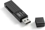 Kaardilugeja XO m&auml;lu DK05A 2in1 USB 2.0, must