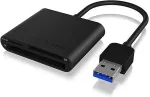 Kaardilugeja Raidsonic | ICY BOX | IB-CR301-U3 USB 3.0 External card reader | USB 3.0 Type-A | 3 x card reader slot: CF, SD, microSD