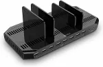 Lindy 10-Port USB-Ladestation 120W, 2xUSB-C 5V3A/8xUSB 2,4A