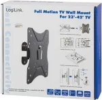 Logilink TV-Wandhalterung neig- und schwenkbar f&uuml;r 23-42"