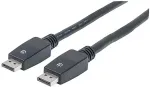 Manhattan - DisplayPort-Kabel - DisplayPort (M) bis DisplayPort (M) - 10,0m - eingerastet, geformt, 4K Unterst&uuml;tzung - Schwarz (354134)
