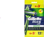 Gillette &Uuml;hekordne raseerija Blue 3 Sensitve, 9tk +3 tk