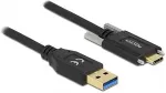 DELOCK USB 10 Gbps Kabel Typ-A Stecker zu USB Type-C&trade; Stecker mit Schrauben seitlich 0,5 m
