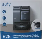 Anker Eufy SALE OUT. Robot Vacuum Cleaner Omni E28, Black | Anker Eufy Robot Vacuum Cleaner | Omni E28 | Wet&Dry | Dust capacity 3 L | 20000 Pa | Black | DAMAGED PACKAGING, MISSING INNER PACKAGING (BAGS). ITEM IS USED, DIRTY, WET AND SCRATCHED. NOT F ...