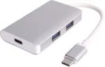 PREMIUMCORD USB-C hub 2xUSB 3.0+PD charge