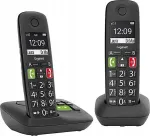 GIGASET E290A Duo juhtmevaba suurte nuppudega telefon koos k&otilde;nede salvestusega - Black