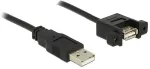 DeLOCK Kabel USB 2.0 A Stecker > USB 2.0 A Buchse zum Einbau 1 m
