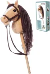 Tootiny Horse on a stick HOPPIHORSE Hobby Horse A4 beige