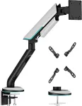 NONAME Heavy-Duty Single Monitor 24"-57" Gas Spring Arm Mount, Gray