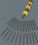 WERA Kraftform Kompakt 900 Set 1, with impact screwdriver, bit set (black/yellow, 1/4, 19 pieces)