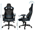 Noblechairs EPIC Echtleder Gaming Stuhl - schwarz