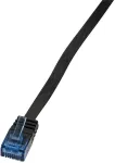 Logilink Flachpatchkabel RJ45 U/UTP Cat6 20.00m schwarz