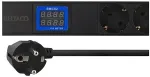 DELTACO 7-Outlet 19" power distribution unit, 3500W, CEE 7/3, digital volt/amp meter black / GT-8637