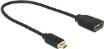 DELOCK micro HDMI - HDMI St-Bu 20cm 4K