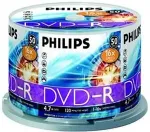 Toorikud PHILIPS 1x50 DVD-R 4,7GB 16x SP