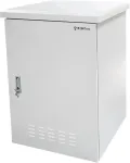 ALANTEC Zewnętrzna szafka rack IP55, wisząca 19" 12U 600x600, 4 belki nośne, 4 przepusty kablowe, kolor szary