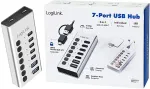 Logilink USB 3.1 Hub, 7-port , 2x USB-A, 5x USB-C, w/ switches, aluminum
