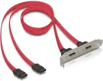 DELOCK Slotblech intern 2x SATA zu 2x eSATA extern