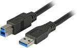 EFB Elektronik EFB USB3.0 Anschlusskabel A-B,St-St,3m,schwarz,Premium