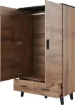 Cama MEBLE Cama wardrobe LOTTA 2D2D wotan oak + mat black