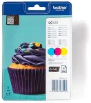 Tooner Brother LC123 RainbowPack - Gelb, Cyan, Magenta - Original - Blisterverpackung - Tintenpatrone - f&uuml;r Brother DCP-J100, J105, J132, J152, J552, J752, MFC-J245, J470, J650, J6520, J6720, J6920