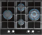 Pliidiplaat Cata | Hob | LCI 6031 B | Gas on glass | Number of burners/cooking zones 4 | Rotary knobs | Black