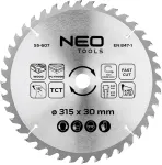NEO TOOLS Tarcza do pilarki, widiowa, 315 x 30 mm, 40 zęb&oacute;w