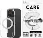 PANZERGLASS Kaitse&uuml;mbris tugijalaga KickStand MagSafe, Apple iPhone 16 Pro, l&auml;bipaistev h&otilde;bedase MagSafe ringiga, CARE by