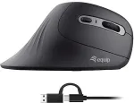 Hiir EQUIP Ergonomische Maus USB-A/-C Stker 1.80m Rechts schwarz