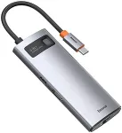 BASEUS Metal Gleam Series 6-in-1 USB-C hub 100W 5Gbps