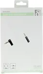 DELTACO Mobiiltelefoni kaabel heli,3.5mm-3.5mm nurkmine,1.0m,must painduv / AUD-123