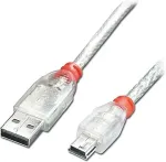 LINDY USB 2.0 Kabel Typ A/mini-B transparent M/M 5m