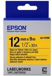 EPSON TAPE LK-4YBW STRNG ADH BLK-/Y YELL 12/9