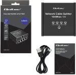 QOLTEC Splitter Ethernet mini SWITCH 1x4 RJ45