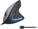 Hiir Equip Ergonomische Maus USB-A Stecker 1.80m Rechts schwarz