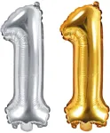 PartyDeco fooliumist &otilde;hupall, number 1, suur, 86 cm